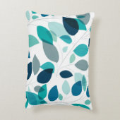 Coussins Décoratifs Elégant Feuille moderne bleu et vert Motif | (Dos(Vertical))