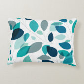 Coussins Décoratifs Elégant Feuille moderne bleu et vert Motif | (Dos)