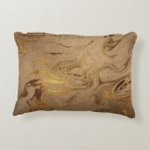 Coussins Décoratifs Élégant look moderne en cuivre or marbre (Dos)