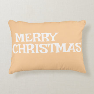 COUSSINS DÉCORATIFS ÉLÉGANT MODERNE ET ÉLÉGANT, JOYEUX CHRISTMAS PEACH