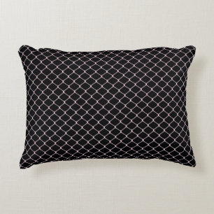 Coussins Décoratifs Élégant Motif de la chaîne de clôture rose moderne