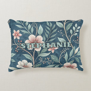 Coussins Décoratifs Élégant motif floral avec fleurs rose et crème