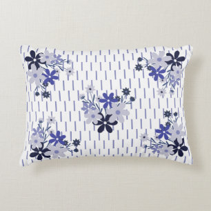Coussins Décoratifs Élégant motif floral bleu violet pourpre