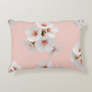 Coussins Décoratifs Élégant motif sans couture de fleurs d'amandier ja