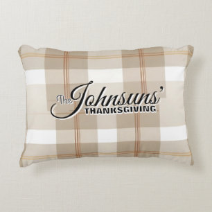 Coussins Décoratifs Élégant Plaid Automne Thanksgiving