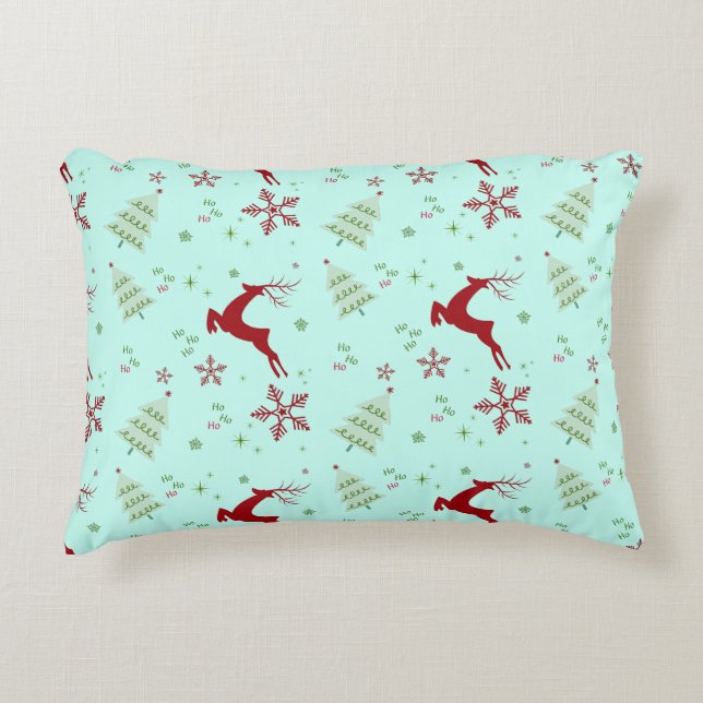 Coussins Décoratifs Elegant Reindeer & Snowflakes – Fresh and Festive  (Devant)