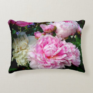 Coussins Décoratifs Elégant rose peony blanc floral jardin photo
