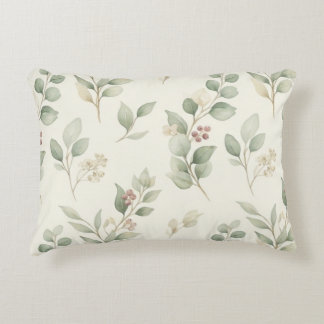 Coussins Décoratifs Elegant Watercolor Eucalyptus and Blush Berry Bota