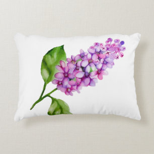 Coussins Décoratifs Élégante branche lilas aquarelle