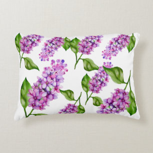 Coussins Décoratifs Élégante branche lilas aquarelle