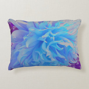 Coussins Décoratifs Elégante Dahlia Décorée Bleue