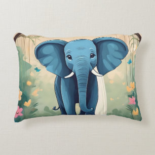 Coussins Décoratifs Eléphant Bébé Bleu Whimsical,