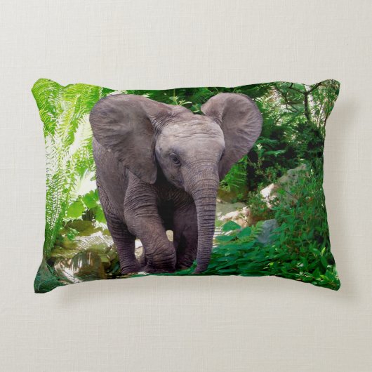 Coussins Décoratifs Eléphant et jungle (Devant)