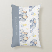 Coussins Décoratifs Eléphant mignon bébé avec Aquarelle maman (Devant(Vertical))