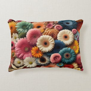 Coussins Décoratifs Élever votre espace coloré Gerbera Daisy Floral