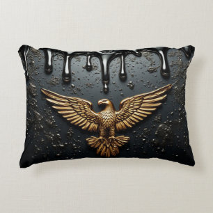 Coussins Décoratifs Emblème d'aigle doré aux ailes déployées