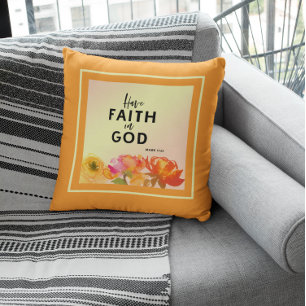 Coussins décoratifs en terre cuite orange avec ver