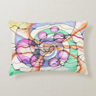 Coussins Décoratifs Énergies connectées – Art neurographique dessiné à