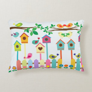 Coussins Décoratifs Enfants Oiseaux Paysages d'oiseaux