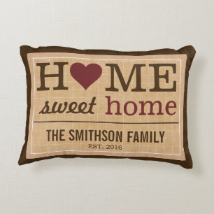 Coussins Décoratifs Enseigne de bienvenue personnalisée Maison Douce M