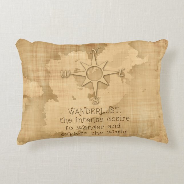 Coussins Décoratifs Envie de voyager…" Citation de déplacement sur le (Devant)