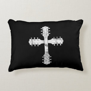 Coussins Décoratifs équipe chrétienne de culte guitare cross