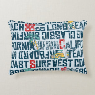 Coussins Décoratifs Équipe de Wave rider côte ouest Californie