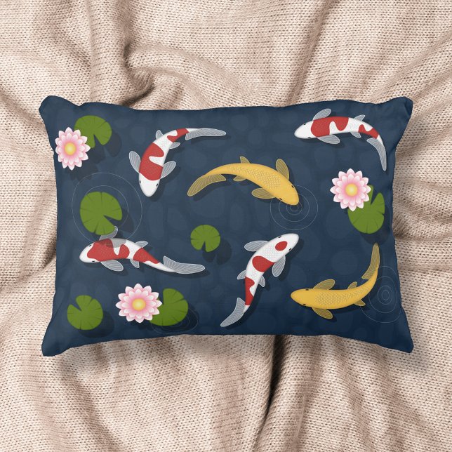 Coussins Décoratifs Étang japonais de poissons Koi (Créateur téléchargé)