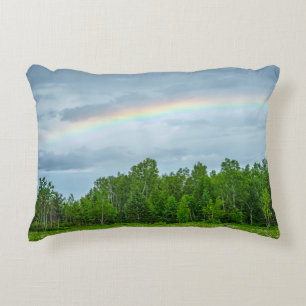 Coussins Décoratifs États-Unis, Minnesota. Prairie verte avec des fleu