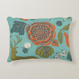 Coussins Décoratifs Eté Jardin Cerf Illustration transparente.