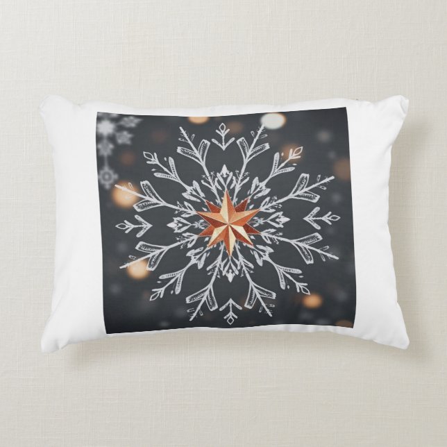 Coussins Décoratifs Étoile Rustique Lumineuse (Devant)
