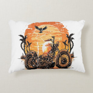Coussins Décoratifs Étonnant Retro Vintage Moto Classic Sunset C