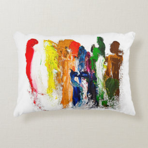 Coussins Décoratifs Expression Abstraite des figures humaines en mouve