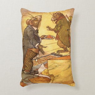 Coussins Décoratifs Fable d'Ésope vintage, Souris des champs, Souris d