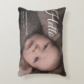 Coussins Décoratifs Faire-part de naissance photo bébé moderne (Devant(Vertical))