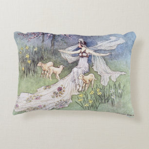 Coussins Décoratifs FAIRY LIVRE 1913 ~ Vintage Peinture Goble ~