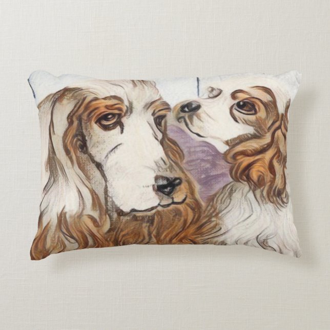 Coussins Décoratifs Famille Cocker Spaniel (Devant)