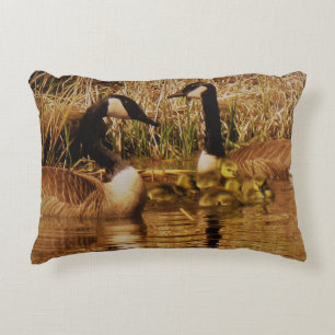 Coussins Décoratifs Famille de Bernaches du Canada - Adorables Gosling