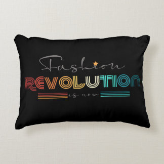 Coussins Décoratifs Fashion Revolution Rétro Typographique Noir Acryli