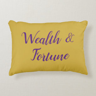 Coussins Décoratifs Feng Shui Gold & Purple "Wealth & Fortune"