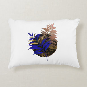 Coussins Décoratifs Ferme bleue sur cercle noir