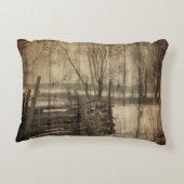 Coussins Décoratifs Ferme de clôture à bois ancienne du pays occidenta (Dos)