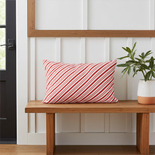 Coussins Décoratifs Festive Holiday Rouge et blanc Sucre de canne rayu