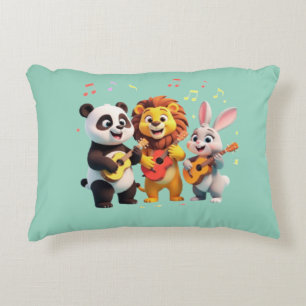 Coussins Décoratifs 🎵 Fête de musique d'animaux de dessin animé – Mus