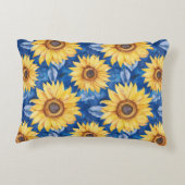 Coussins Décoratifs Fête des mariées Fleurs Jaunes Bleues (Dos)