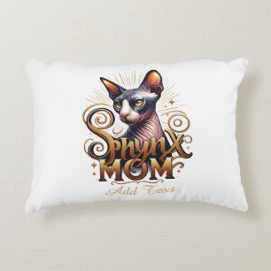 Coussins Décoratifs Fête des mères chat Sphynx personnalisée