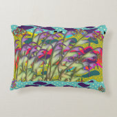 Coussins Décoratifs Feuillage vert violet + Vélos Amusant (Dos)
