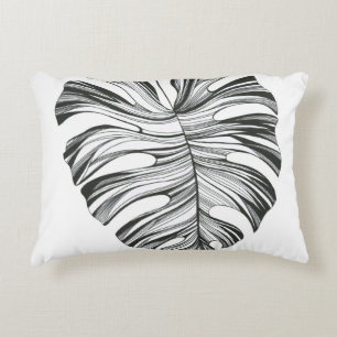 Coussins Décoratifs Feuille Monstera : Élément Naturel Tropical.