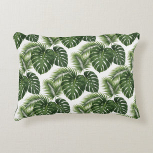 Coussins Décoratifs 🌿 Feuille tropicale de Monstera, style botanique