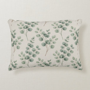 Coussins Décoratifs 🌿 Feuilles Botaniques de Sauge Douce Style Minima